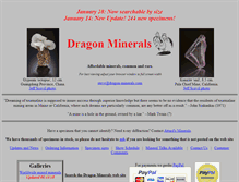 Tablet Screenshot of dragon-minerals.com